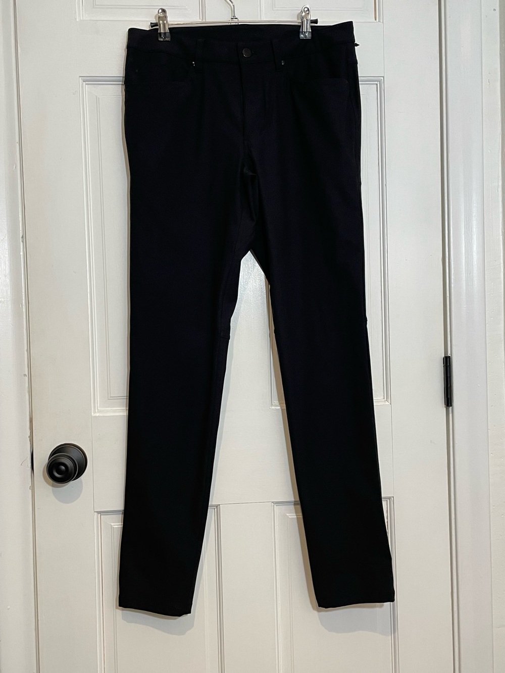 Lululemon ABC Slim Pants Mens 30x34 Black Warpstreme 5 Pocket Stretch